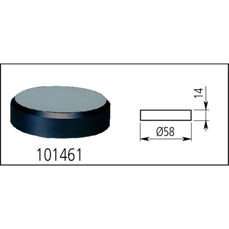 Base de comparación con base de acero D=58mm, Mesa plana