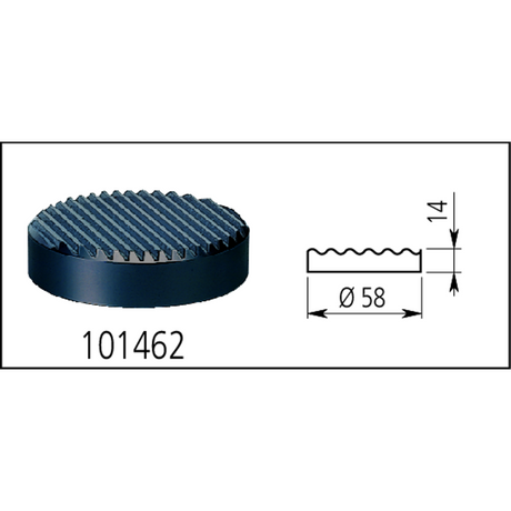 Base de comparación con base de acero D=58mm, Mesa ranurada