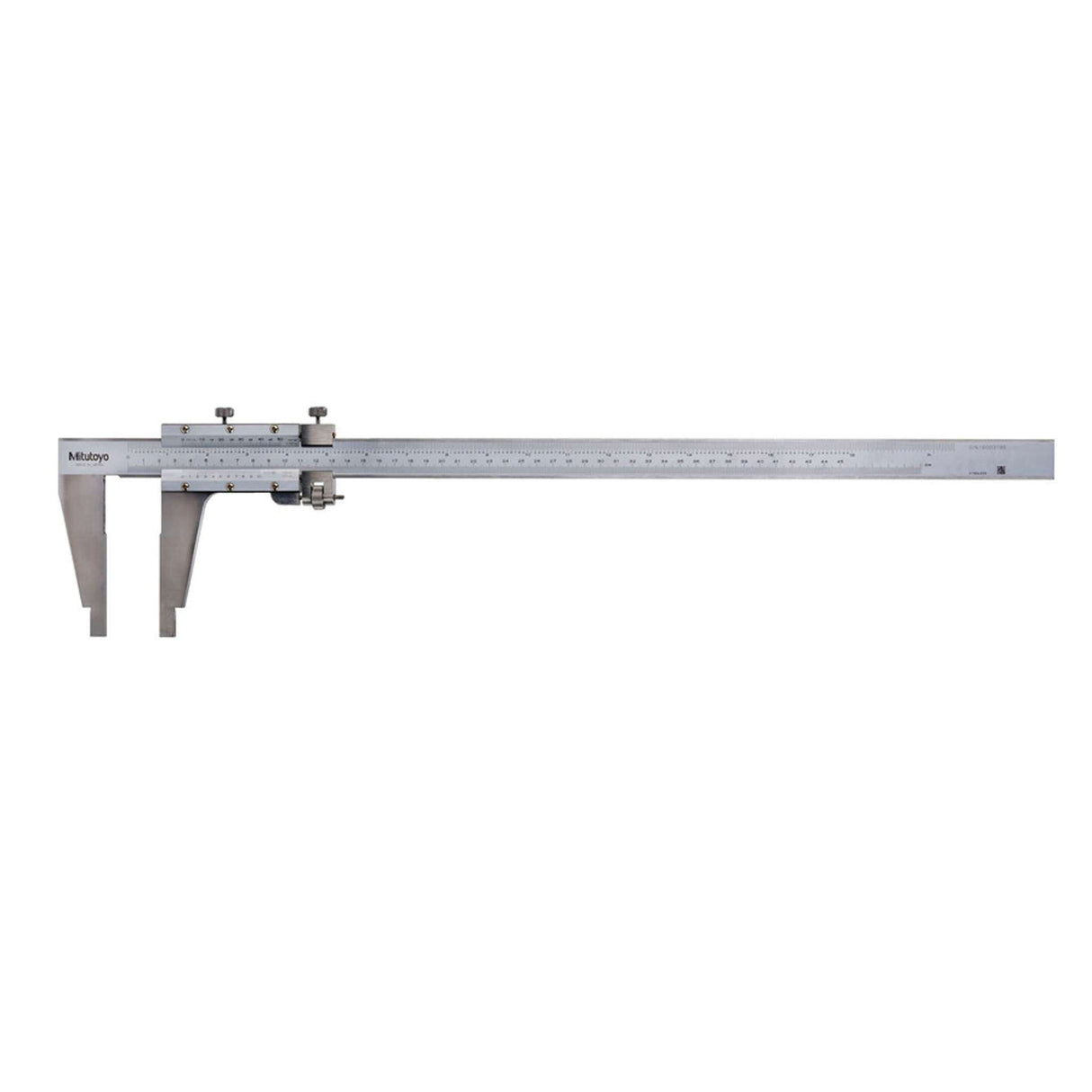 Calibrador vernier puntas exteriores/interiores 0-450mm, 0.02mm, ajuste fino, mm/pulg