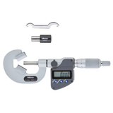 Micrómetro Digital para Exteriores Con topes en V, con ranura, Intervalo 0.4-1 pulg Con Salida de Datos