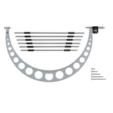 Micrómetros Digimatic exteriores con topes intercambiables pulg/mm, 30-36 pulg,incluido 6 topes