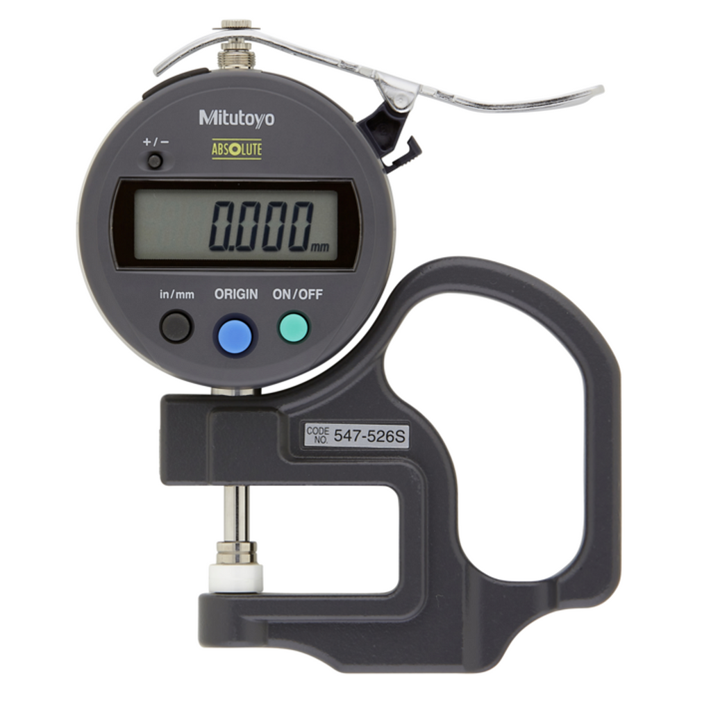 Medidor de espesor digital ABS con ID-S pulg/mm, 0-0,47 pulg, 0,0001 pulg, Estándar