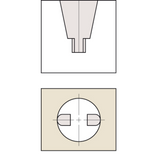 Calibrador digital ABS con puntas para exteriores/interiores y puntas estándar IP67, pulg/mm, 0-12 pulg/-0-300mm