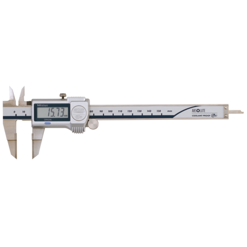 Calibrador digital ABS de cuchilla pulg/mm, 0-6 pulg, IP67, Rodillo  para el pulgar