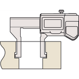 Calibrador digital ABS  puntas cónicas pulg/mm, 0.404-6 pulg, IP67, Rodillo  para el pulgar