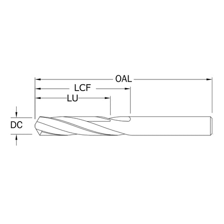 Broca de Propósito General 0.80 mm, 118°, con Recubrimiento de Ti-NAMITE-A (AlTiN)