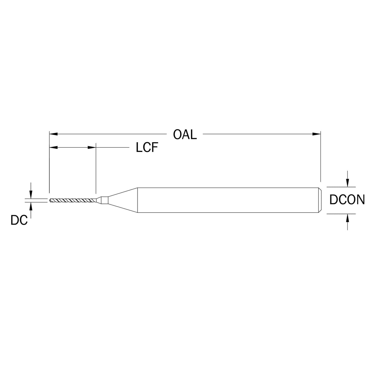 Micro Broca de 0.40 mm, 130° Recubrimiento de Ti-NAMITE-A (AlTiN)