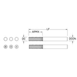 Routers de Alto Rendimiento, Diam.Cte. 6 mm, 8 Flautas, Punta Plana